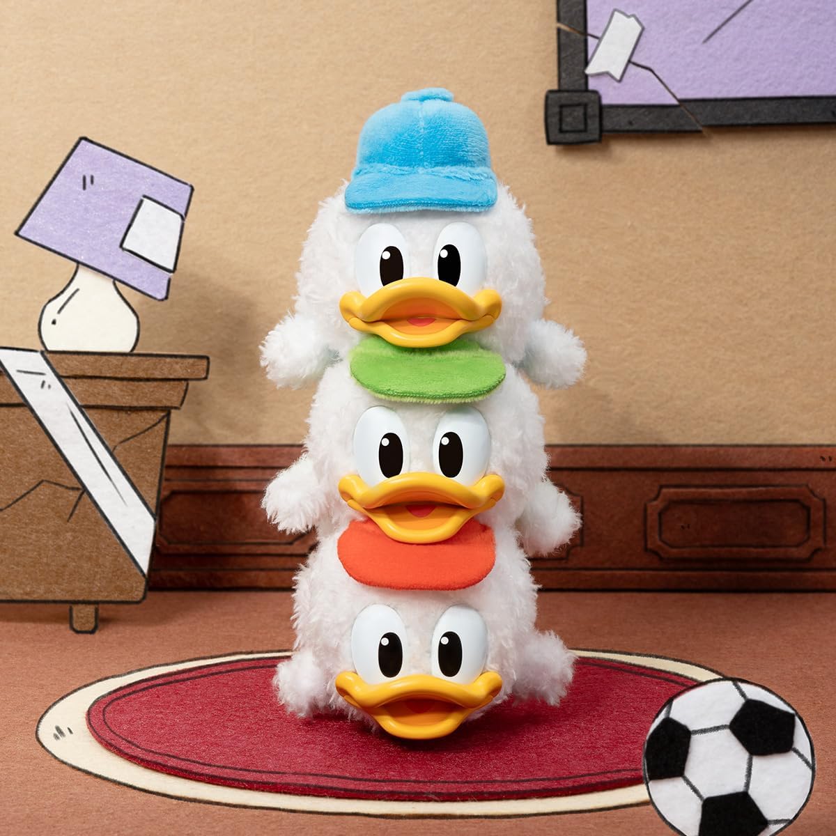 POP MART DISNEY Mickey Family Cute Together Plush Key Chain Series [1 Piece] Popmart Plush Toy Blind Box Figurine Plastic Model Premium Toy PVC Soft Vinyl Original Character Birthday Gift
