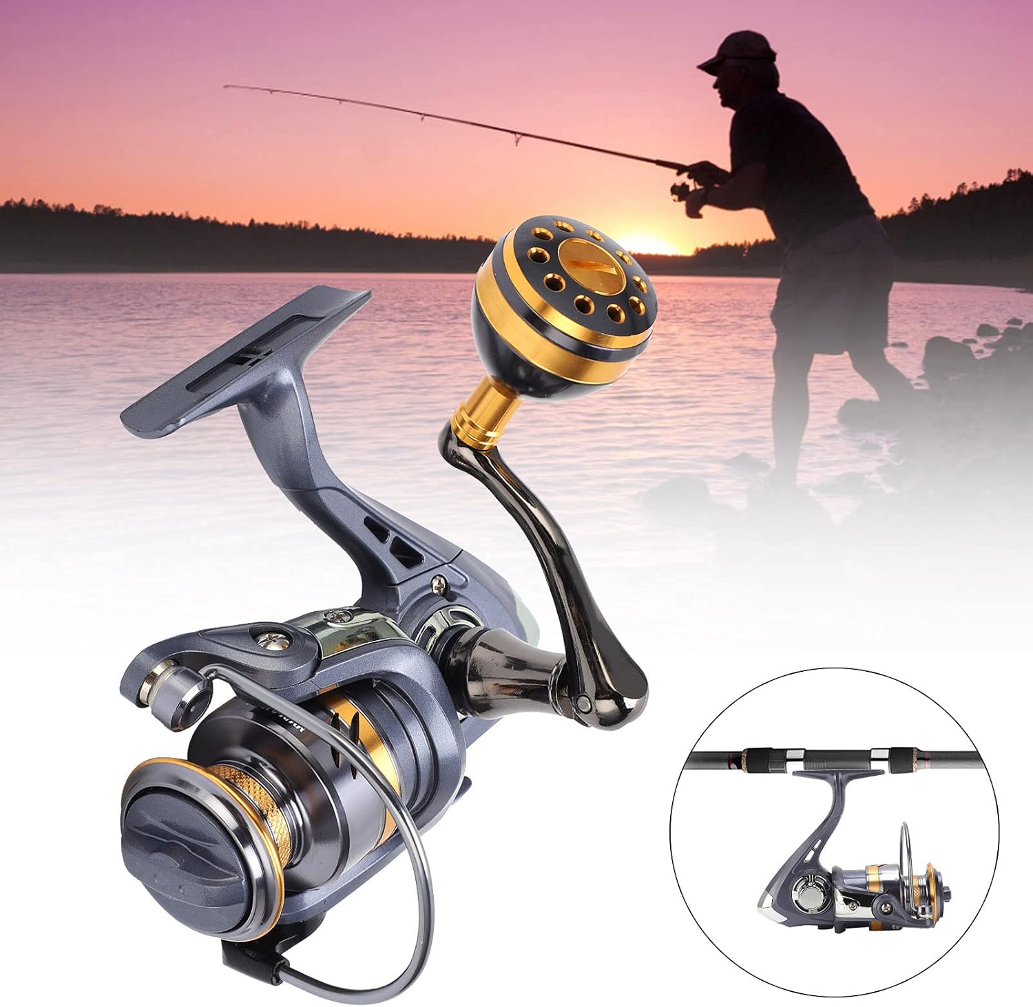 Aluminum Alloy Spinning Reel Fishing Reel Super Strong Smooth Spinning Reel High Speed Gear Reciprocating Accessories