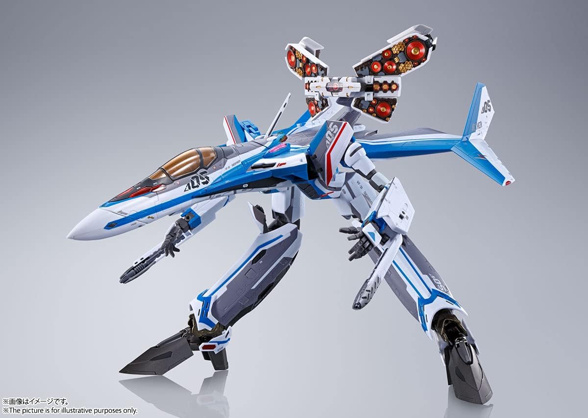 TAMASHII NATIONS DX Chogokin Theatrical Version Macross Delta Absolute LIVE!!!!!! Theatrical Version VF-31J Siegfried (Hayate Immerman Machine) [Equipped with Fold Projection Unit] Approx. 10.2 inches