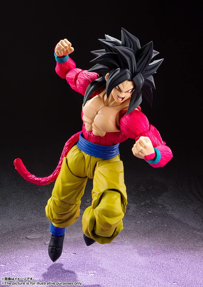 S.H. Figuarts Dragon Ball Z Super Saiyan 4 Son Goku, Approx. 5.9 inches (150 mm), PVC & ABS, Pre-painted Action Figure