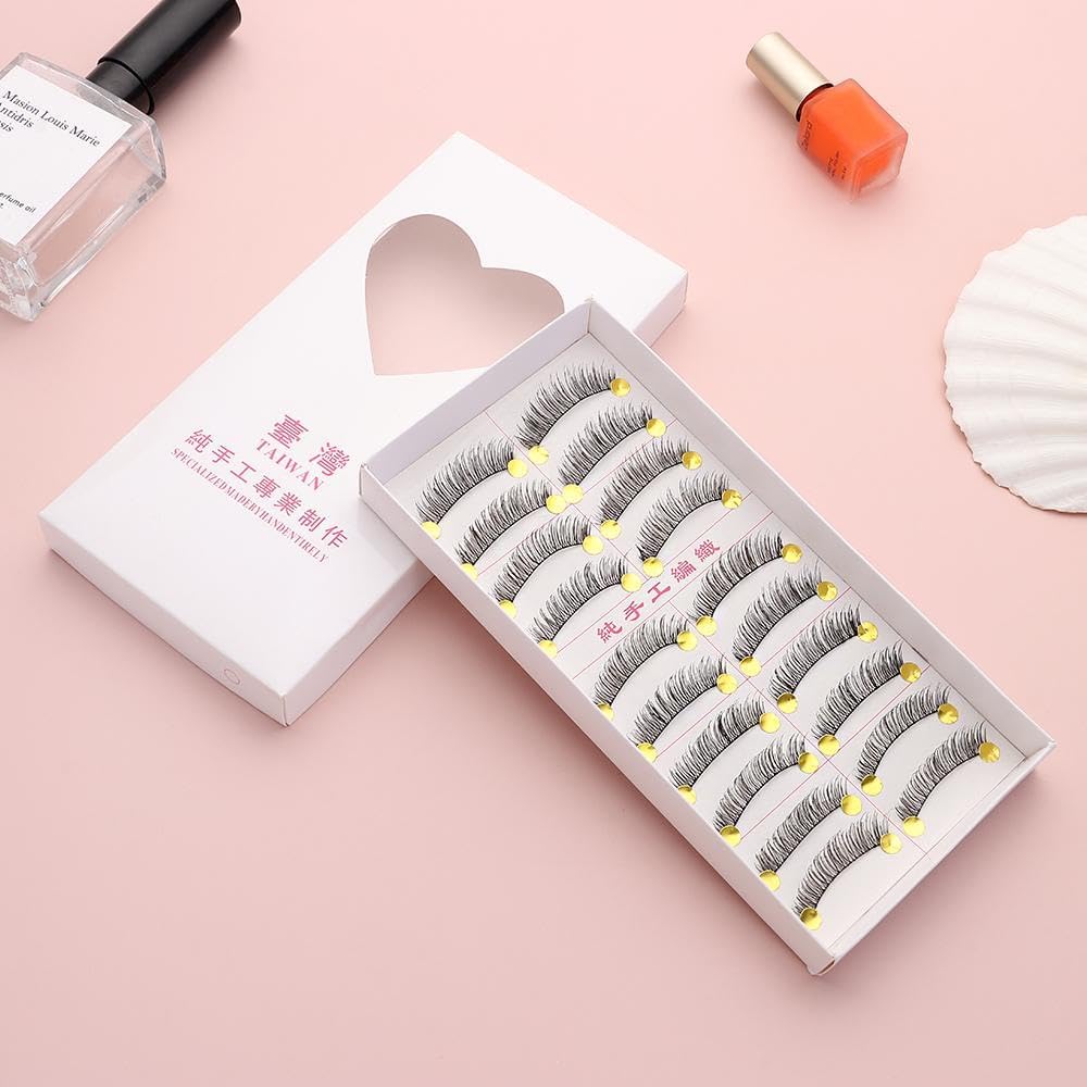 10 Pairs New Classic Makeup Beauty False Eyelash Extensions Long Thick Cloth