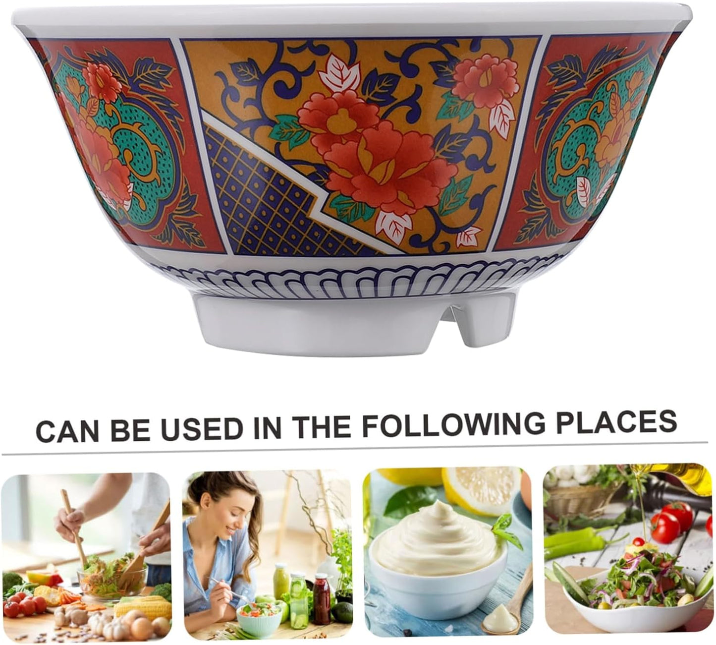 FELTECHELECTR Ramen Zeru Bego Salad Home Ramen Melamine Bowl Cup