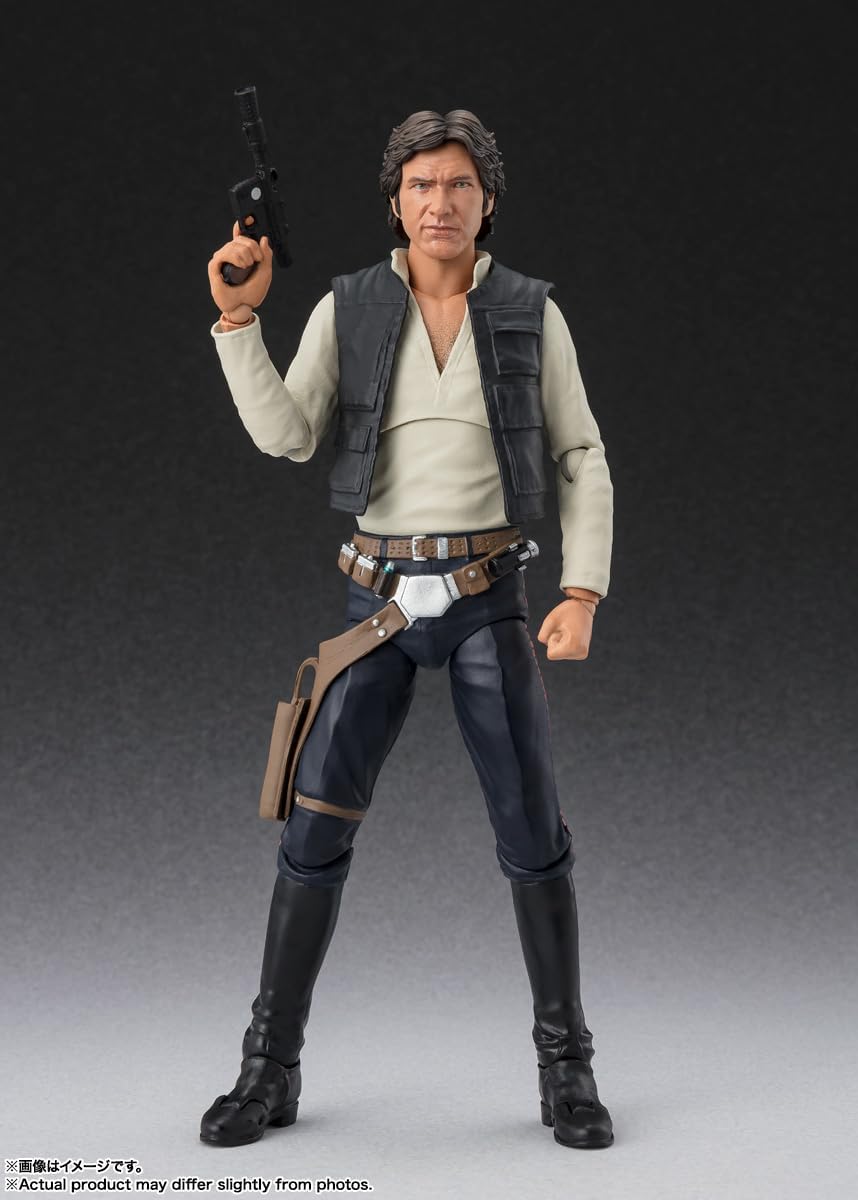 BANDAI SPIRITS S.H. Figuarts Star Wars Episode 4: A New Hope Han Solo -Classic Ver.- (Star Wars: New Hope) Approx. 5.9 inches (150 mm), PVC & ABS, Pre-painted Action Figure