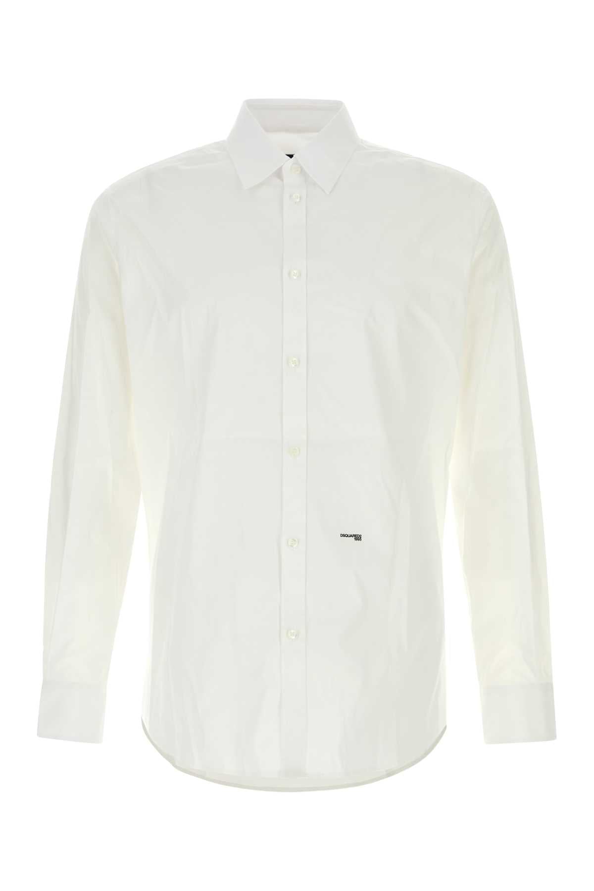 Dsquared2 Dsquared White Stretch Poplinシャツ - Image 4