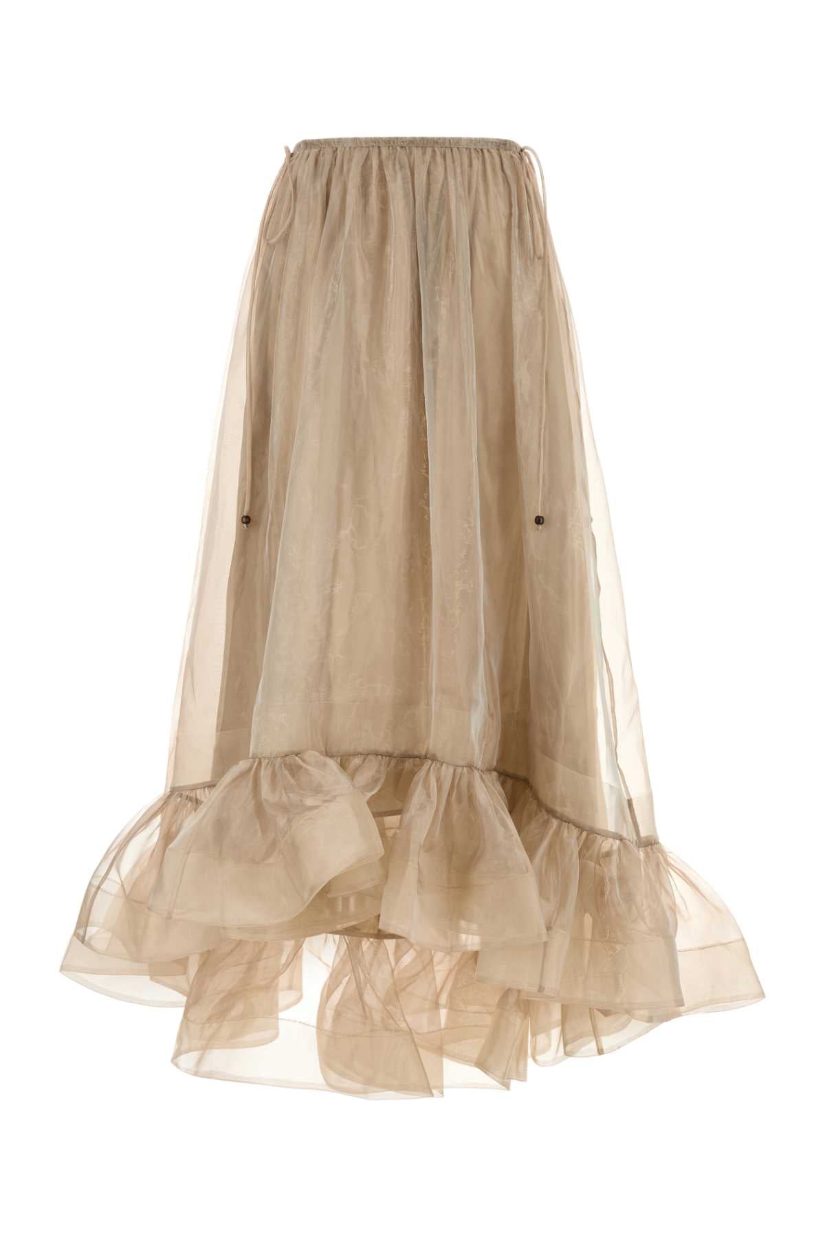 Zimmermann Zimmermann Cappuccino Organza Dawning Skirt - Image 4