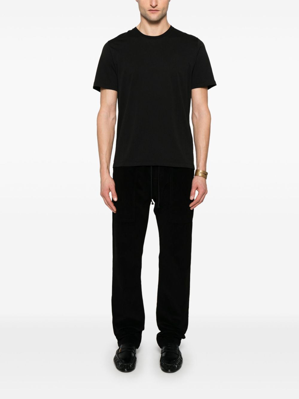 Saint セントローランロゴコットンTシャツ - Image 4