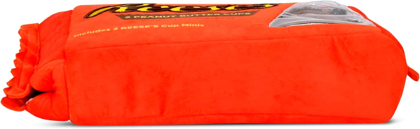 iscream Reese's Peanut Butter Cups Package Juego de Almohadas de 19" x 8.5" con Dos Tazas de Peluche