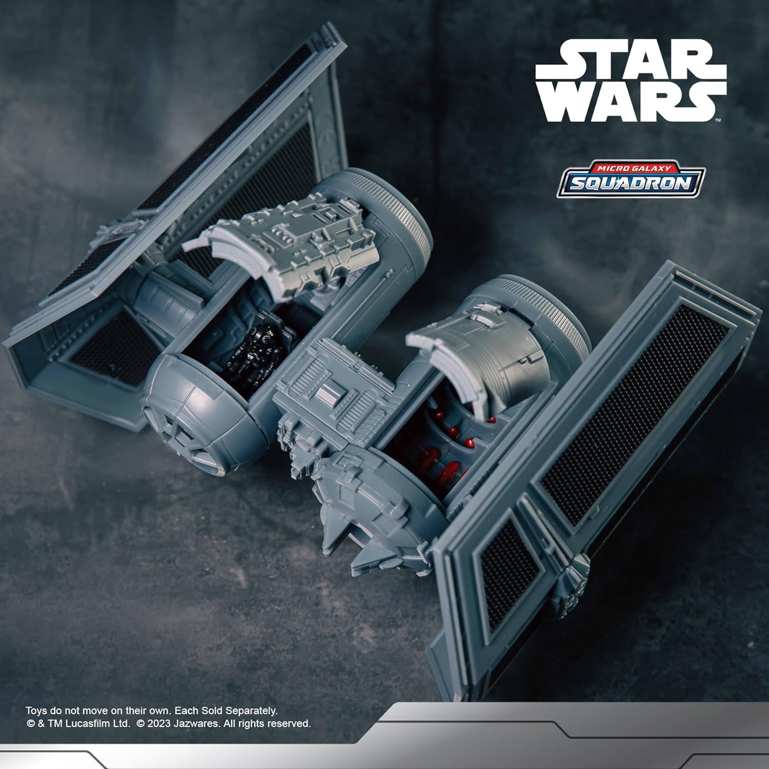Star Wars Micro Galaxy Squadron TIE Bomber - Vehículo de clase caza estelar de 5 pulgadas con accesorio de micro figura de piloto TIE de 1 pulgada