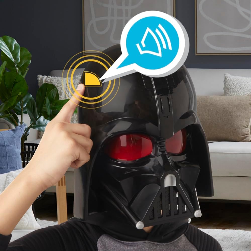 STAR WARS Darth Vader - Máscara electrónica con frases y efectos de sonido, disfraz para niños, juguetes para niños y niñas de 5 años (exclusivo de Amazon)