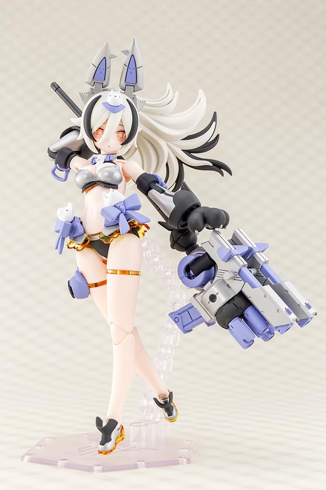 Kotobukiya Megami Device PUNI☆MOFU Silver Run, Total Height Approx. 6.3 inches (160 mm), 1/1 Scale Plastic Model