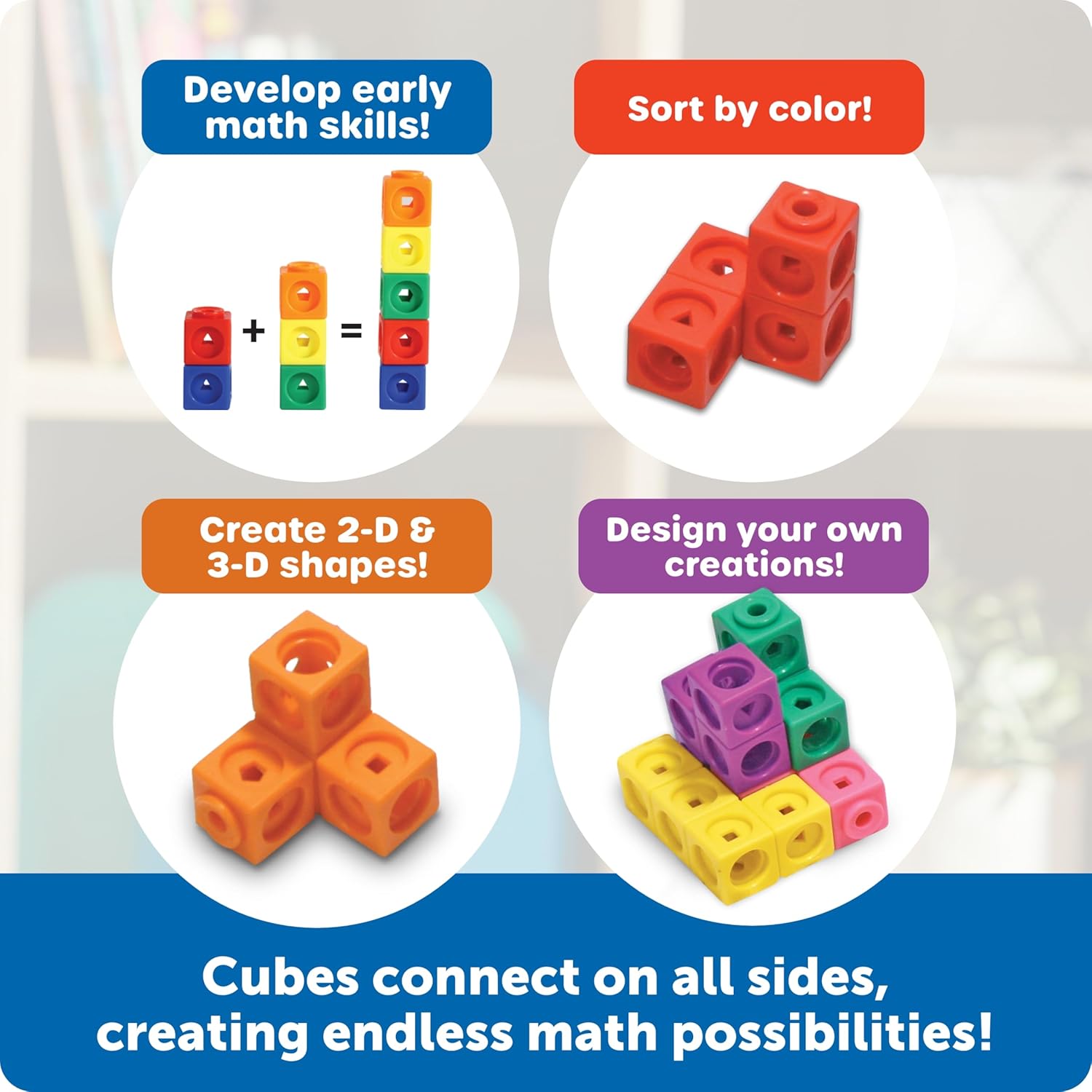 Learning Resources Mathlink Cubes-100