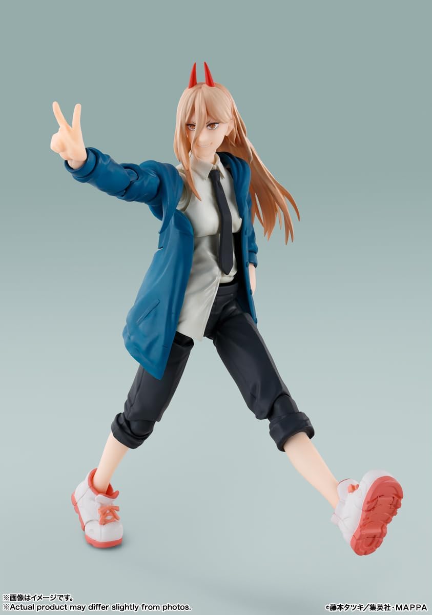 BANDAI SPIRITS S.H. Figuarts Chainsaw Man Power, Approx. 5.7 inches (145 mm), PVC & ABS, Pre-painted Action Figure