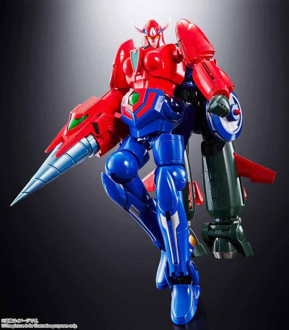 TAMASHII NATIONS Soul of Chogokin GX-96 Getter Robo Go, Approx. 7.1 inches (180 mm), ABS & Die-Cast & PVC Pre-Painted Action Figure