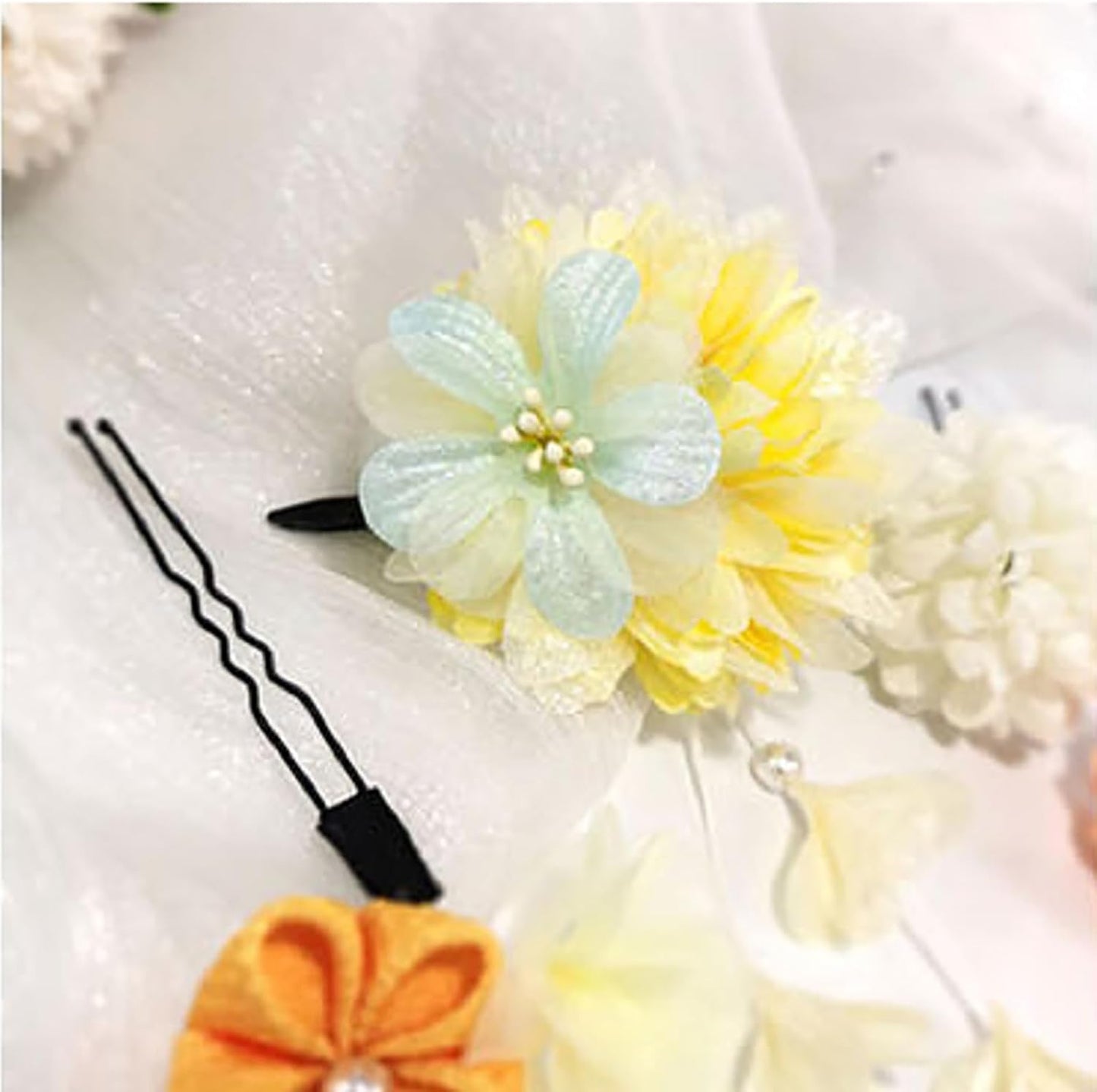 Coming-of-age Ceremony, Japanese Style, Yukata, Popular, Graduation Ceremony, Wedding, Shichi-Go-San Party, Thank You Party, New Year, Fireworks Display, Flowers, Dry Flowers, Hair Clip, Hair