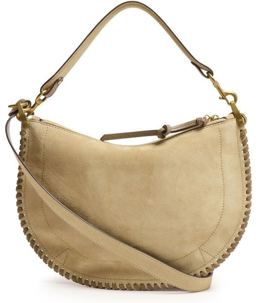 ISABEL MARANT Oskan Soft Zip shoulder bag in suede with braided edges - Image 4
