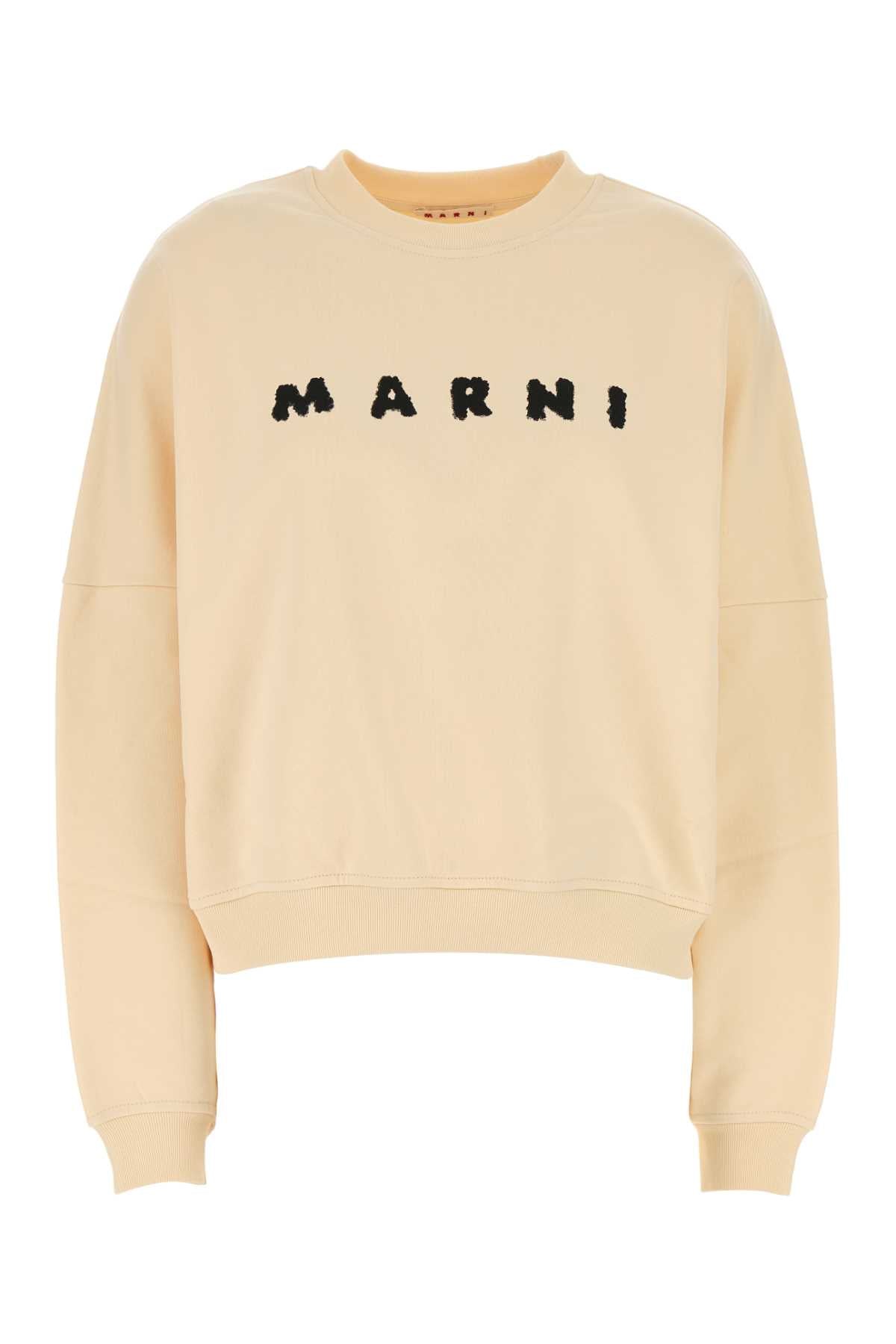 Marni マルニクリームコットン特大スウェットシャツ - Image 4