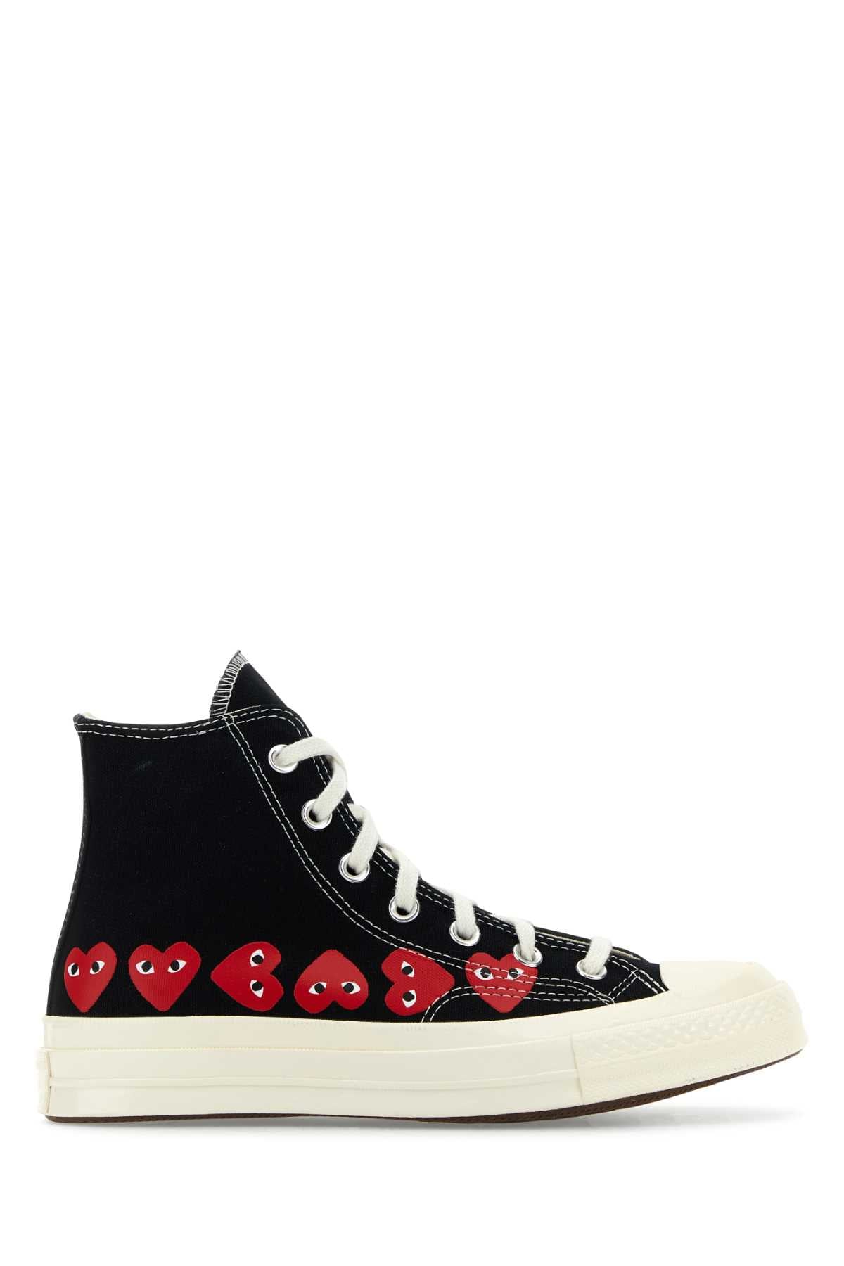 Comme Comme Des Garconsはブラックキャンバスをプレイしますcomme Des Gar§Onsxコンバーススニーカー - Image 4