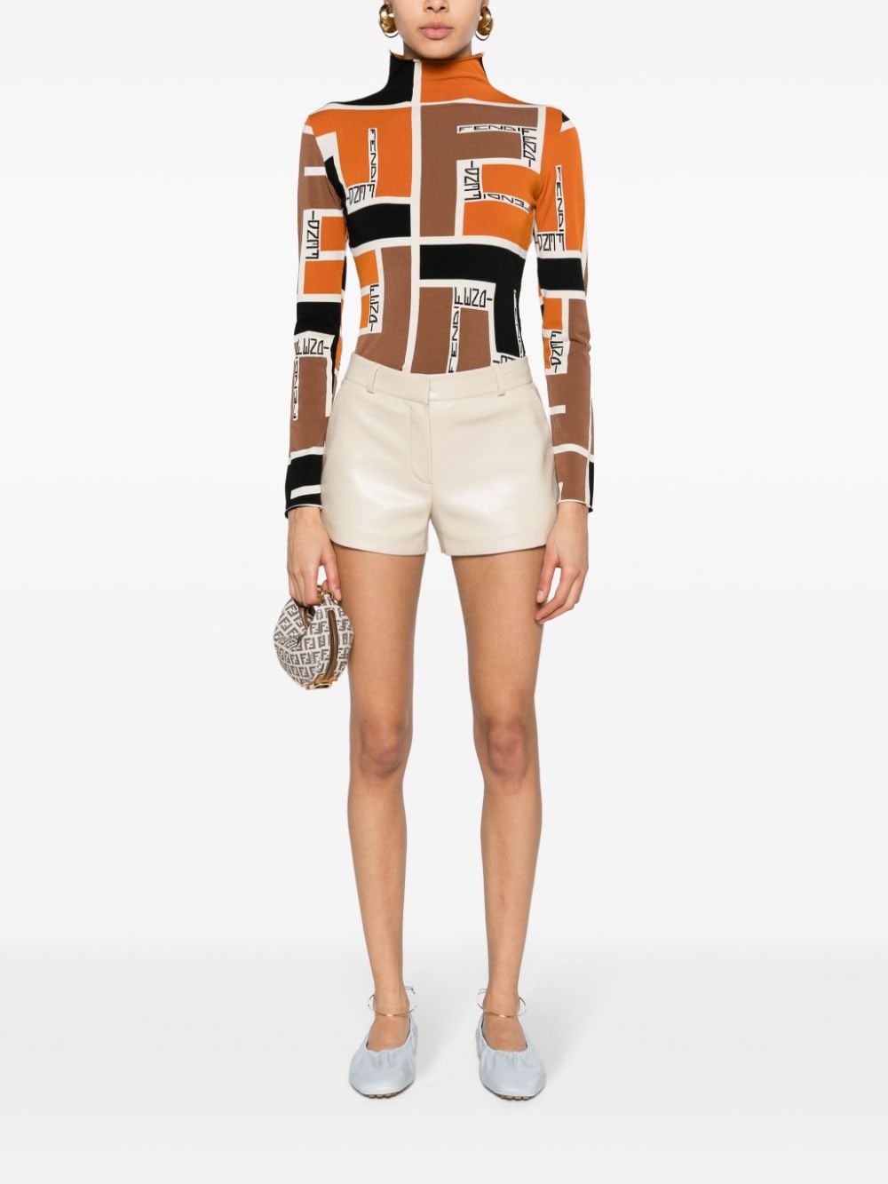 Fendi フェンディプリントハイネックトップ - Image 4
