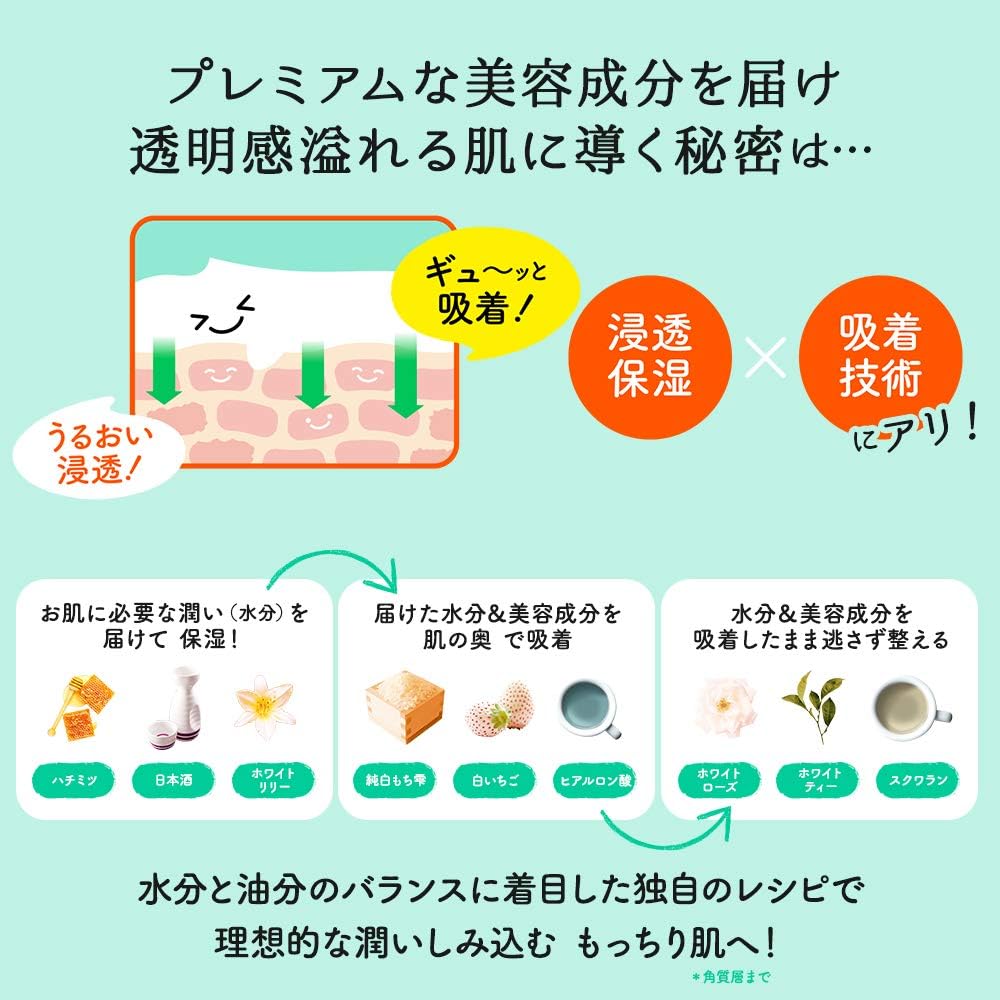 Mocchskin Adsorption Sticky Cream 3.2 oz (90 g) All-in-One Moisturizing Cream, Moist and Transparent, Moisturizing