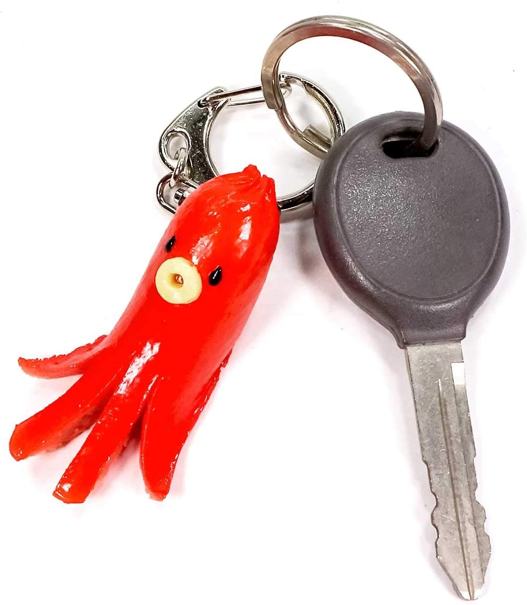 Octopus Winter Food Sample Keychain Cute Funny Souvenir Present 316K Coconut Accessories