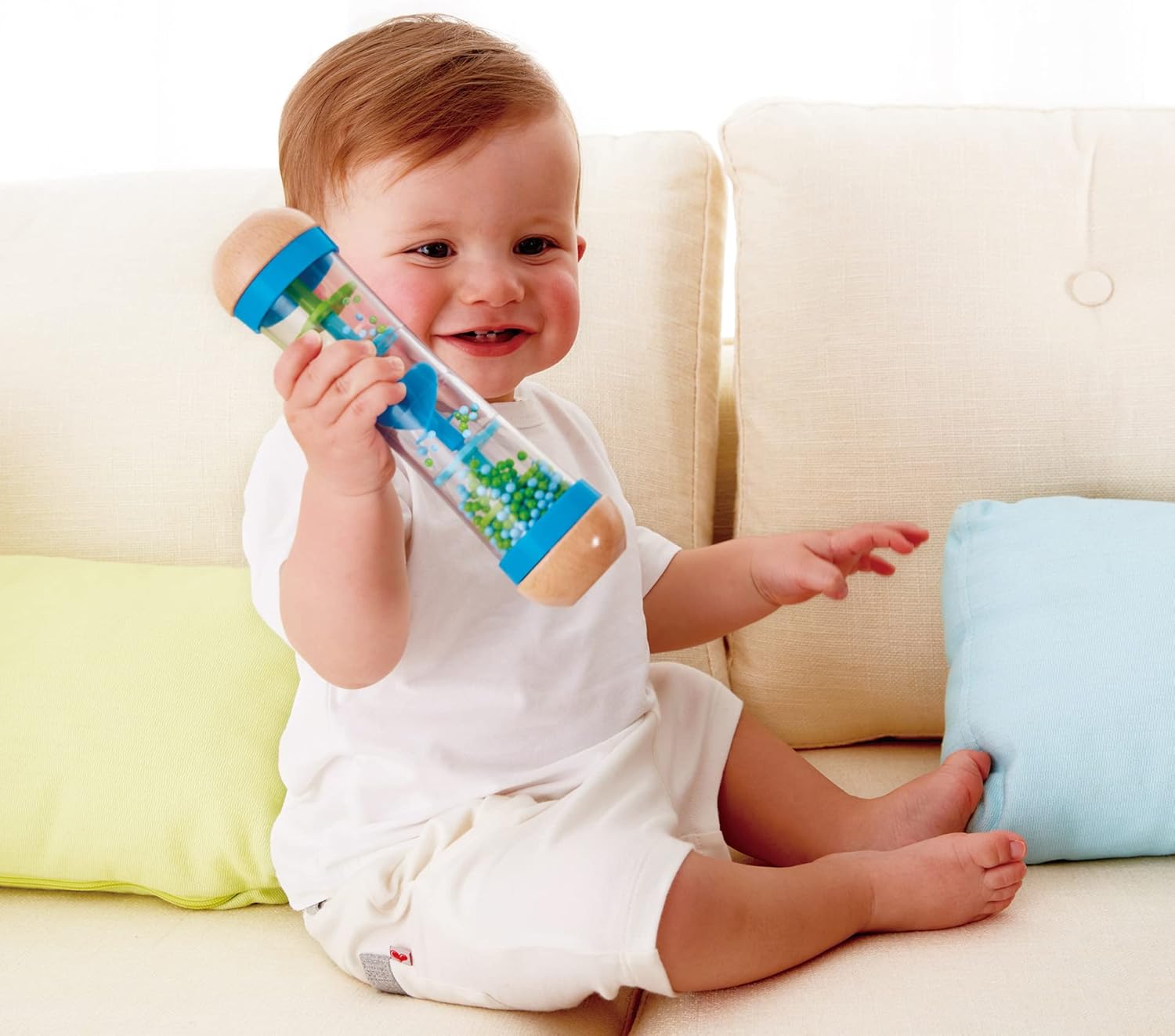 Hape E0328 Bead Raindrops Liquid Motion Toy, Blue (for Children 1 Yr. and up)