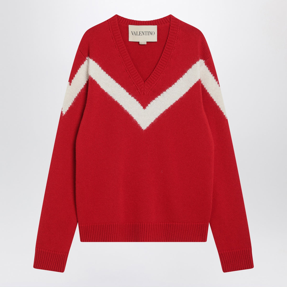 Valentino 弓にvlogoが付いたバレンティーノの赤いセーター - Image 4
