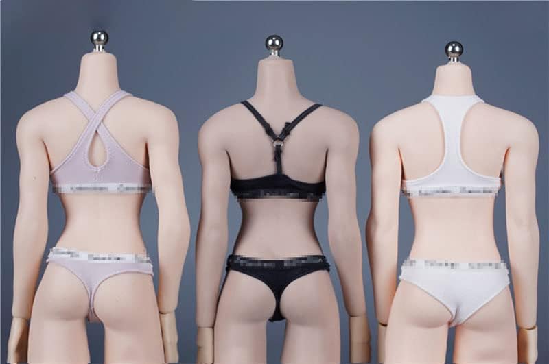1/6 Scale Women Figure Clothes 12" Action Figure Body Doll Girl Bra Back Underwear Clothes (White)