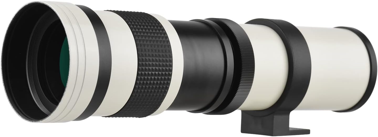 LOUJIN Camera MF Super Telephoto Zoom Lens F/8.3-16 420-800mm T2 Mount RF Mount Adapter with Ring 1/4 Thread Replacement for Canon EOS R/ R3/ R5/ R5/ R5C / R6/ RP RF Mount Camera
