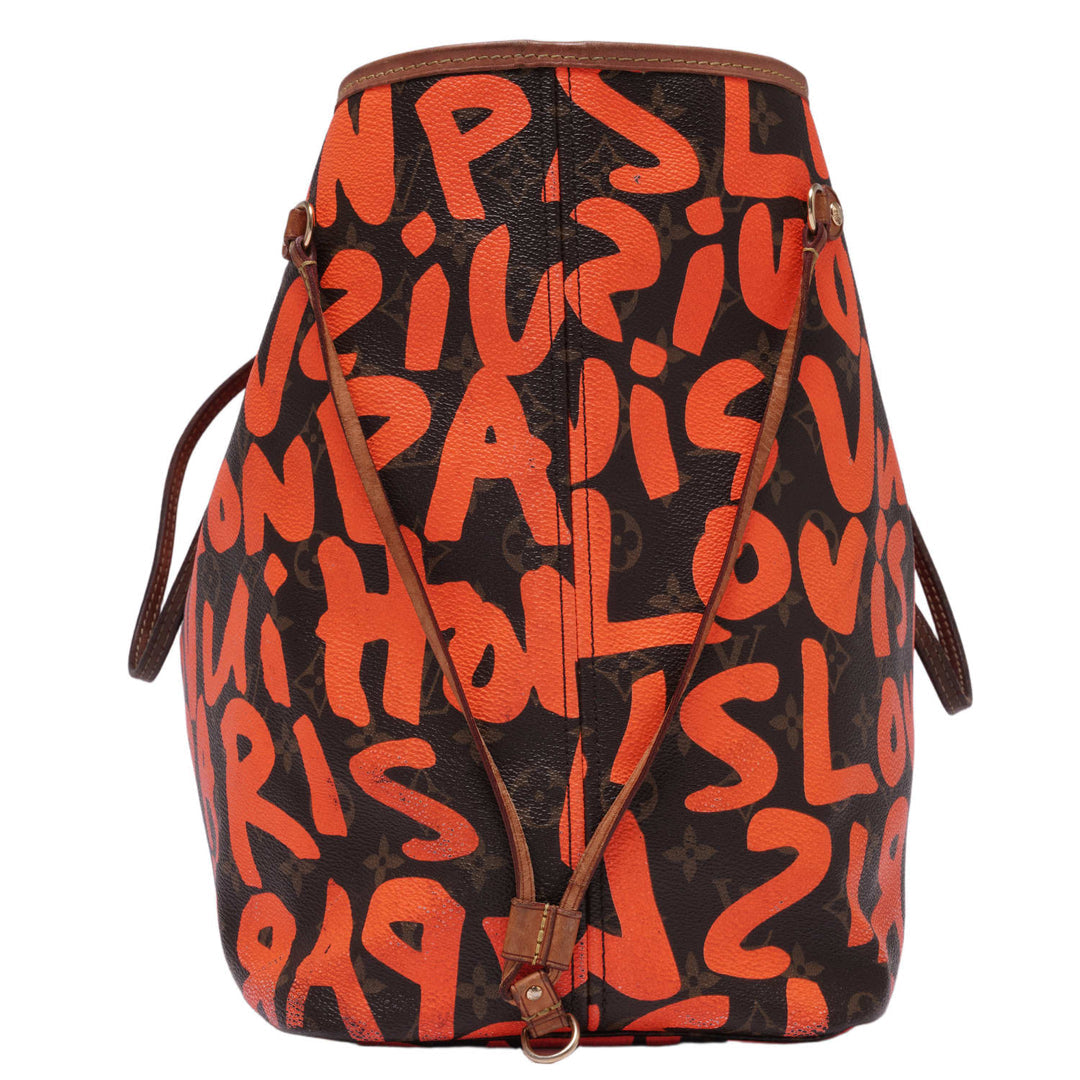 LOUIS VUITTON 'MONOGRAM ORANGE GRAFFITI' NEVERFULL GM BAG