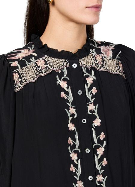 SEA NY Lacey 刺しゅう入り 長袖 チュニックドレス - Image 4