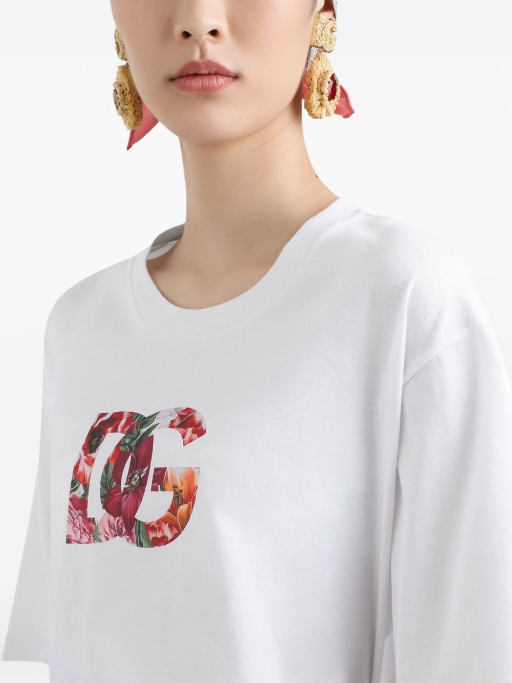 Dolce  Gabbana ドルチェ＆ガッバーナロゴコットンTシャツ - Image 4