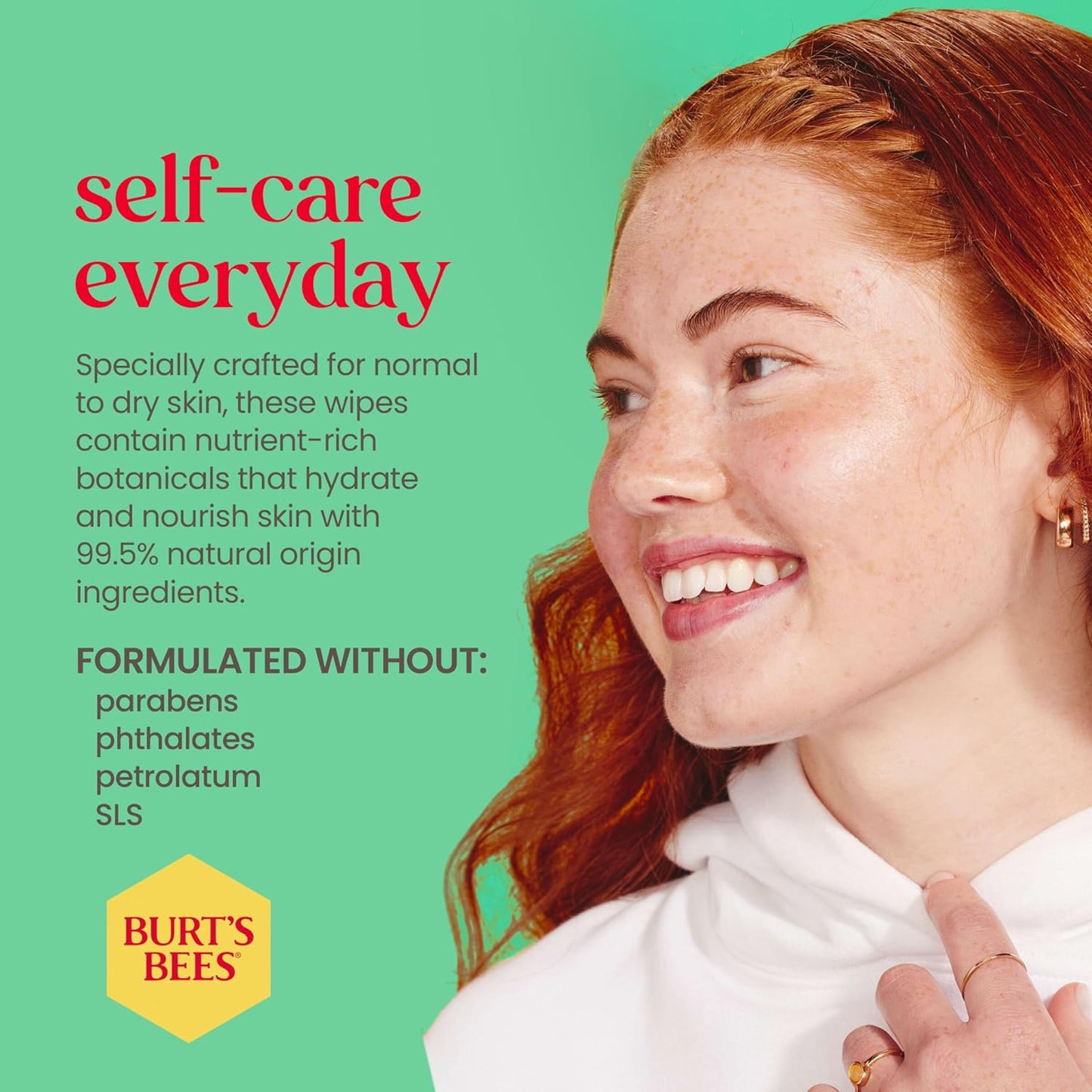 Burt's Bees Rellenos para calcetines, Toallitas faciales de pepino y menta, para todo tipo de piel, Toallitas refrescantes para remover maquillaje y limpieza facial, Regalos de cuidado de la piel para