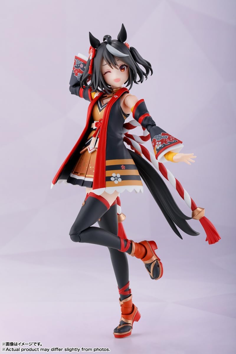 BANDAI SPIRITS S.H. Figuarts Uma Musume Pretty Derby Kitasan Black, Approx. 5.5 inches (140 mm), PVC & ABS, Pre-painted Action Figure