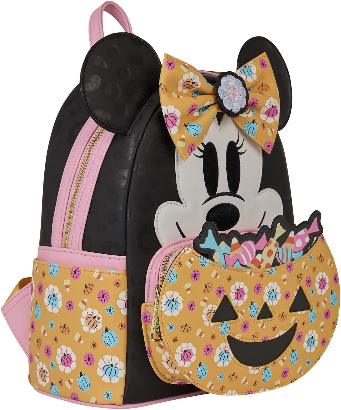 Loungefly Mini mochila de calabaza de Minnie Mouse de Disney