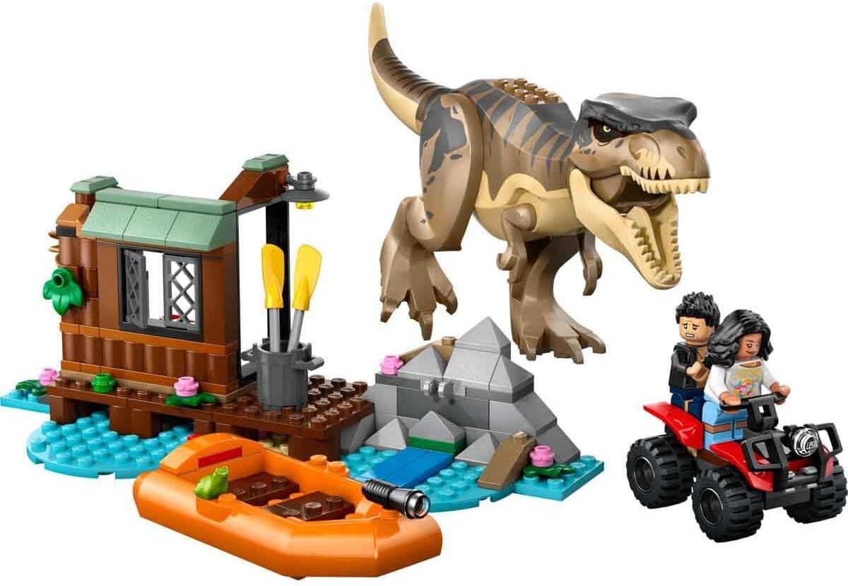 LEGO 76975 Jurassic World T-Rex Escape Toy Toy Birthday Present Blocks Educational Boys Girls Children 5 Years 6 Years 7 8 Years Old Dinosaur Competition Robot