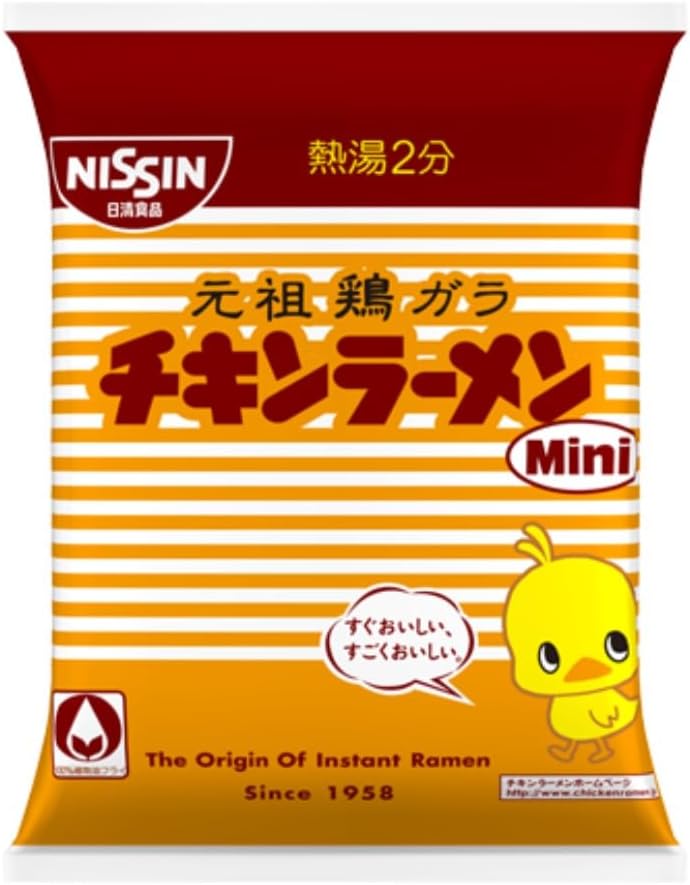 Nissin Foods Nissin Chicken Ramen, Mini 3 Servings, Instant Noodles, 2.1 oz (60 g) x 12 Packs