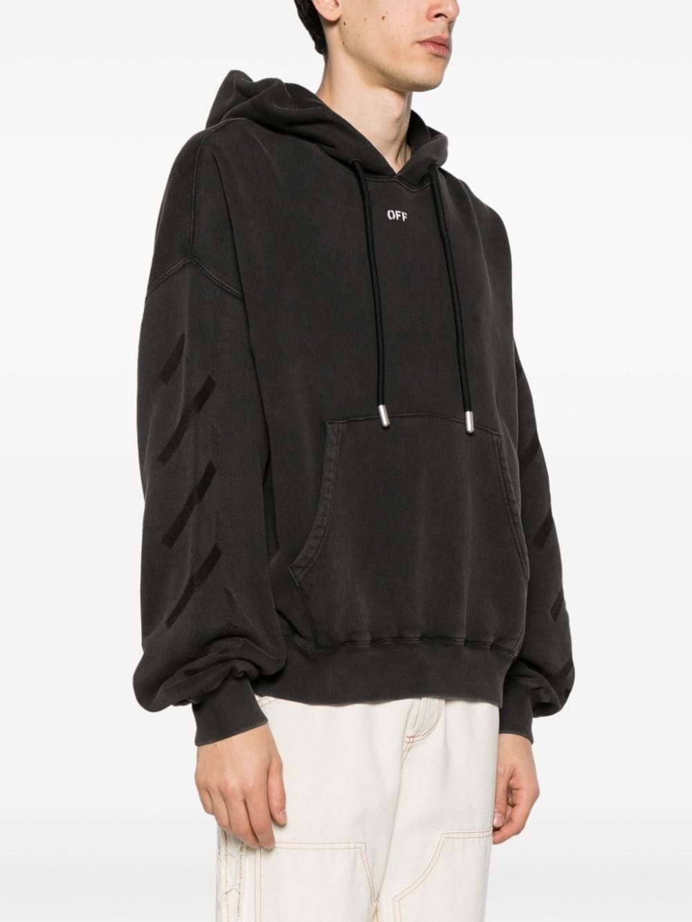 Off Off White Logo Cotton Hoodie - Image 4