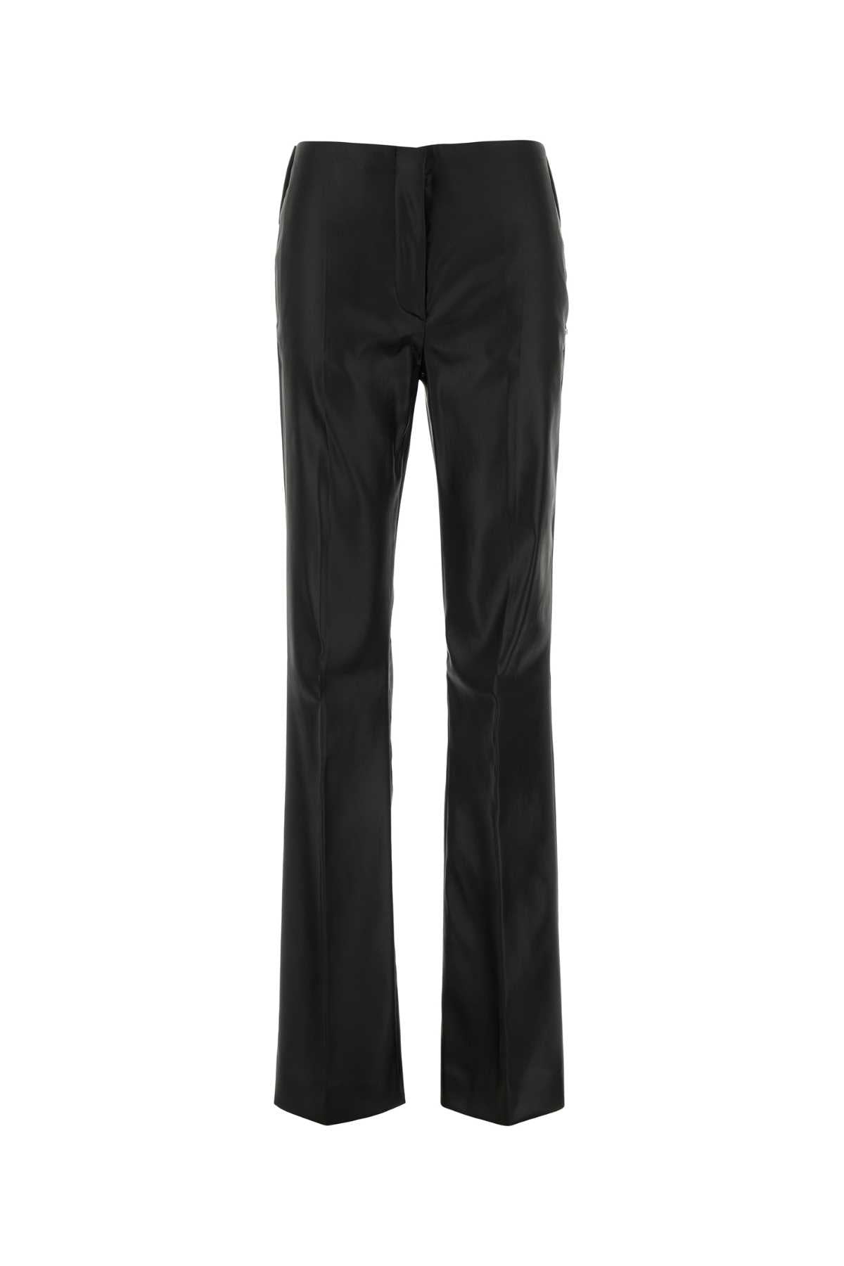 Sportmax SportMax Black Stretch Satin Adepto1234パンツ - Image 4