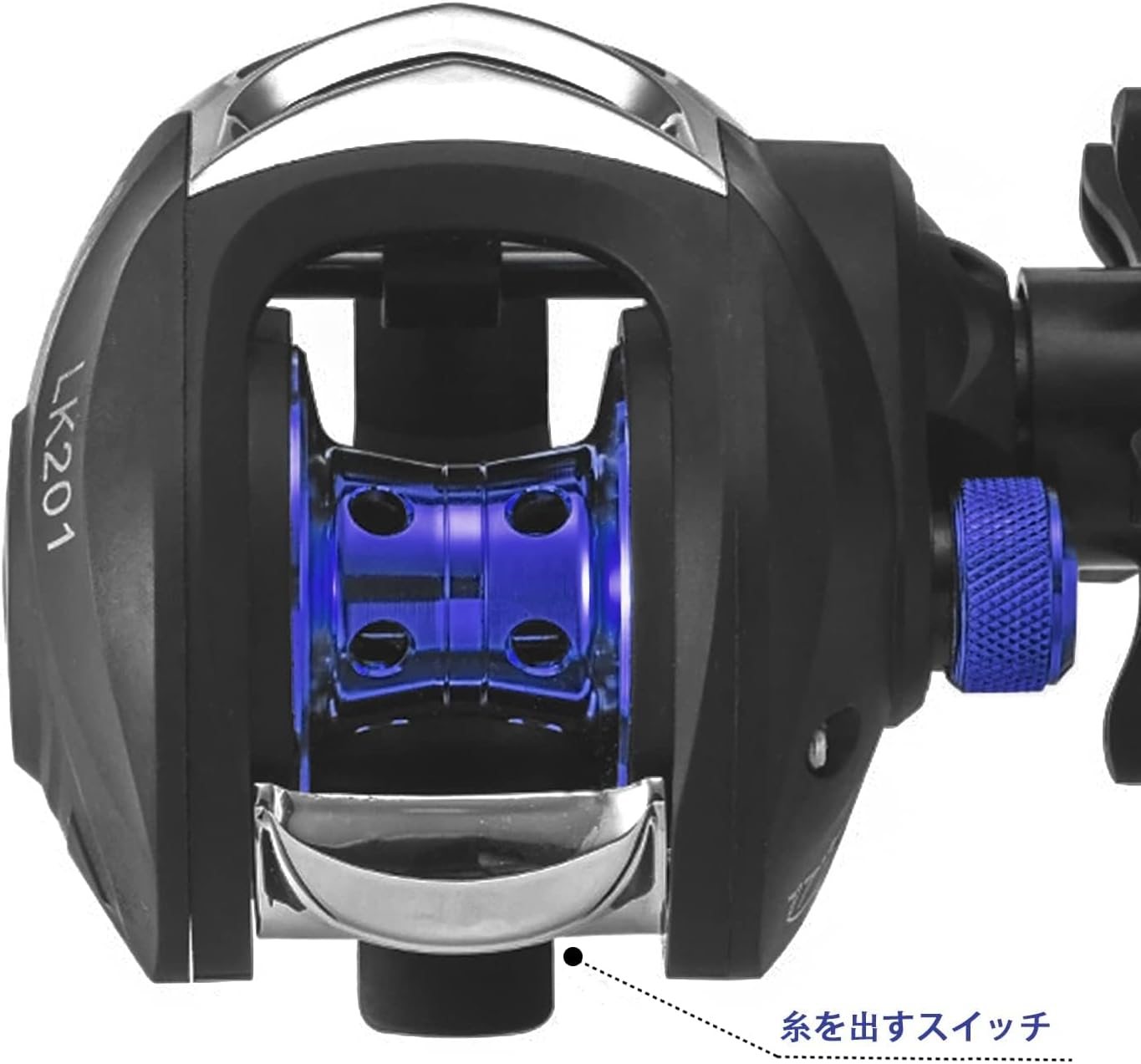 Bait Reel, Saltwater Fishing, Freshwater Fishing, Magnetic Brake, 7.2:1 Gear Ratio, 17+1BB, Maximum Drag Force, 17.6 lbs (8 kg), Bass Fishing, Fishing Reel, Lightweight, Left/Right Handle (Left