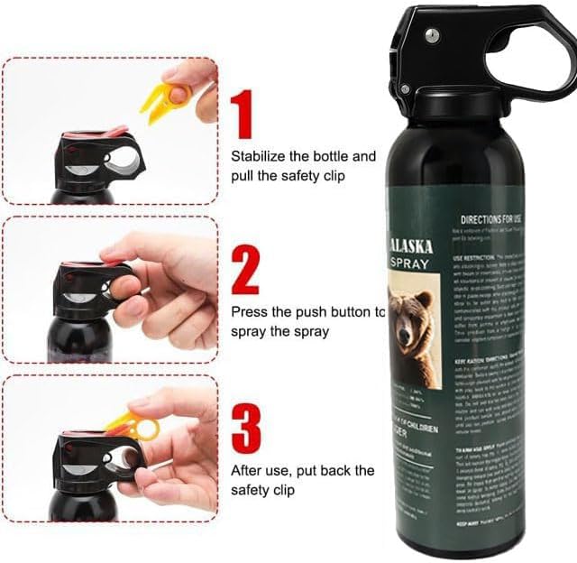 MA Bear Repellent Spray 40' Range Max Strength 9.2oz for Mountain Lion Outdoor Camping
