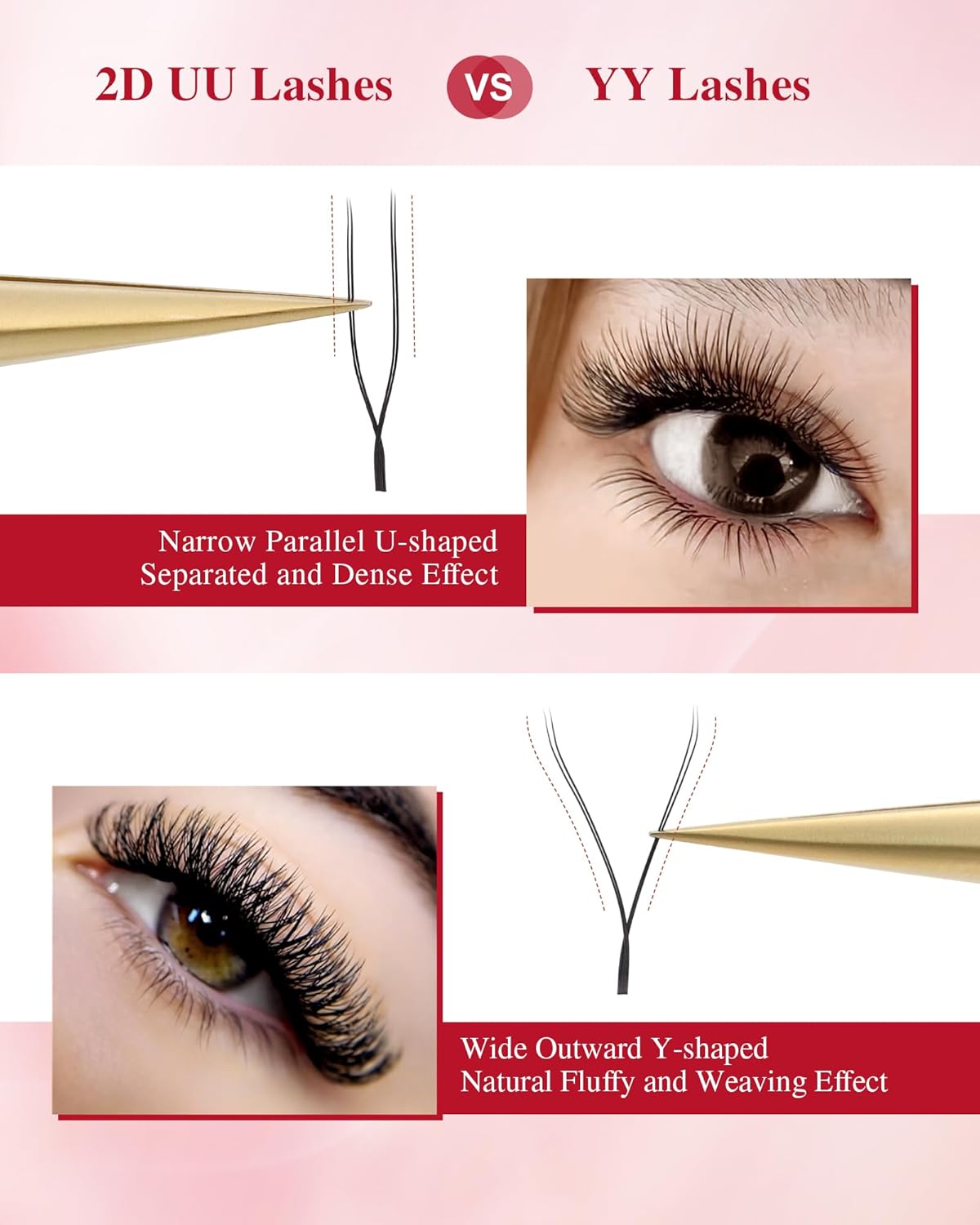 NAGARAKU Eyelash Extension, U-Shaped Mazek, 4D Lash, 0.07 mm, D Curl, Length 0.3 - 0.6 inches (8 - 15 mm), Black, 12 Rows, Natural, Lightweight, Extra Fine