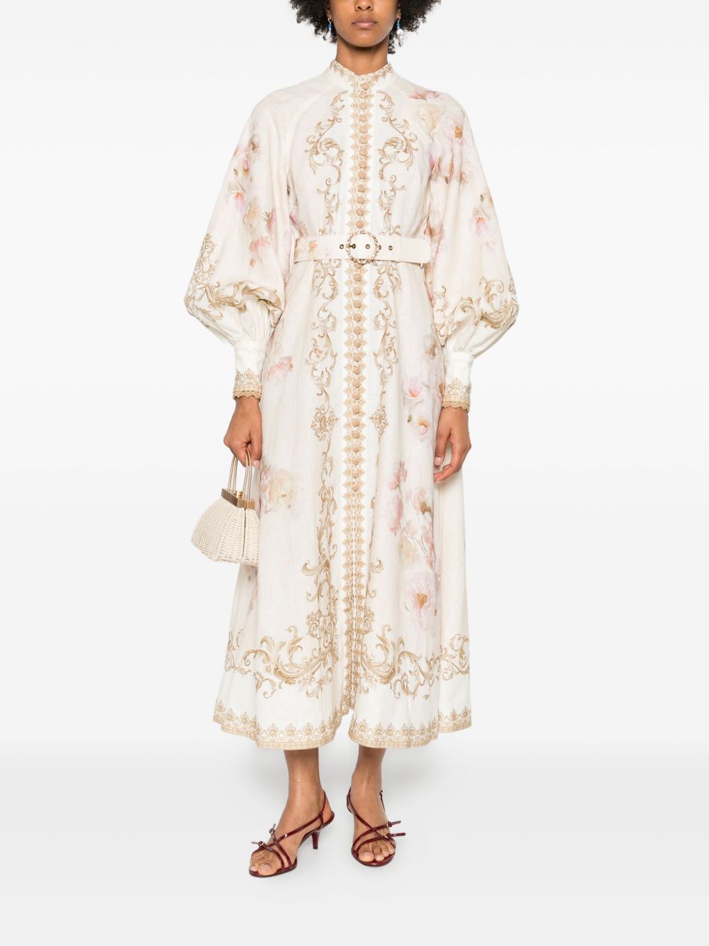 Zimmermann ジマーマンプリントリネンミディドレス - Image 4