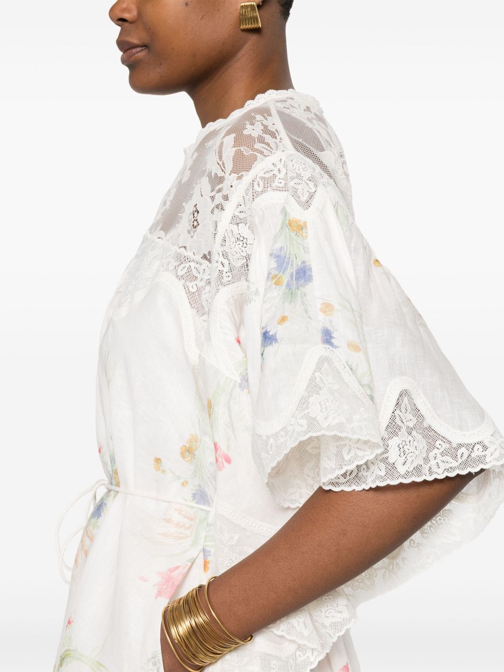 Zimmermann Zimmermann Lucky Linen Mini Dress - Image 4
