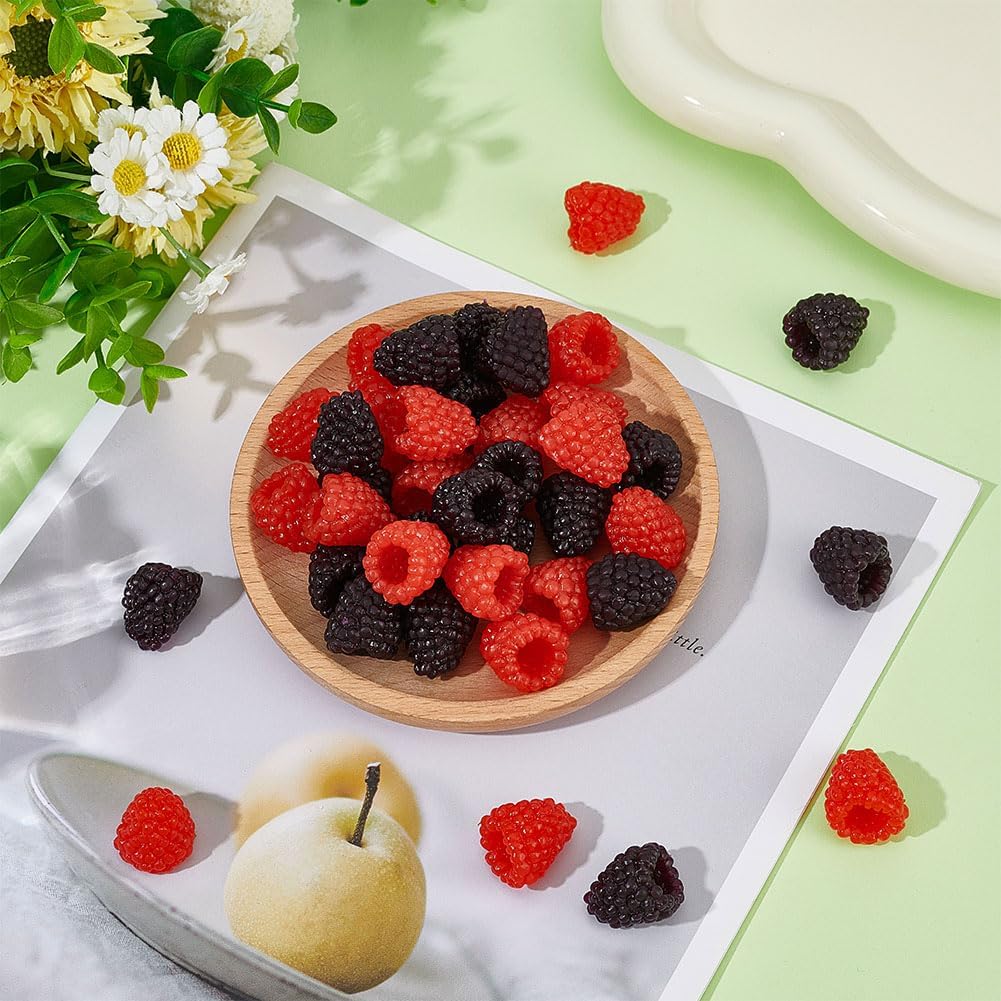 32pcs Food Sample Artificial Raspberry Simulation Fruit Blackberry Model Fake Plant Sample Fruit Fruit Fruit Fruit Fruit Fruit Food Model Photo Props
