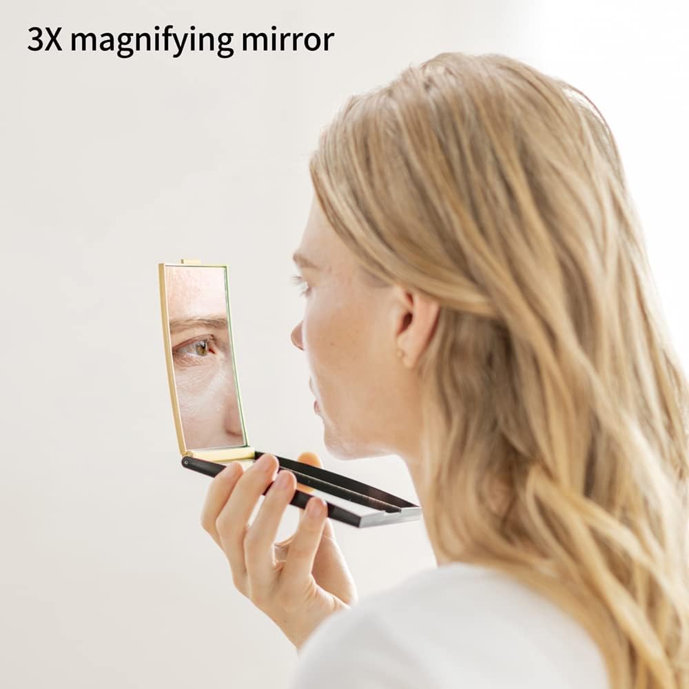 HORIUCHI MIRROR Maki-e Mirror Fuji and Cherry Blossoms Napure Mirror Traditional Craft Keepsake