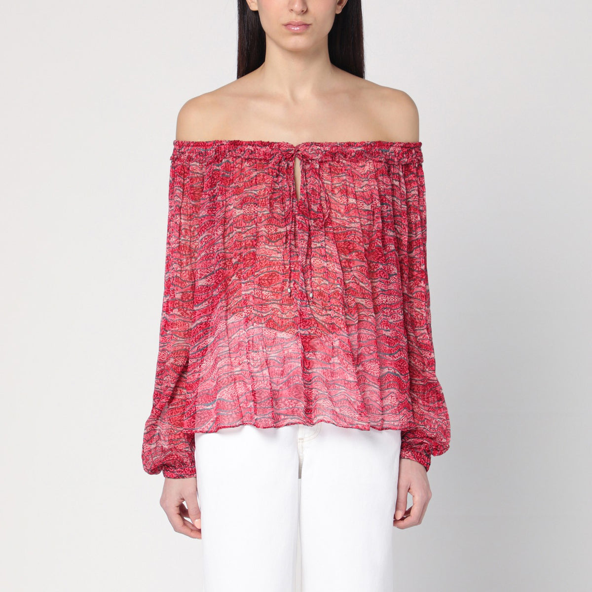 Marant IsabelMarantétoiletTop Red Vutti With Print - Image 4