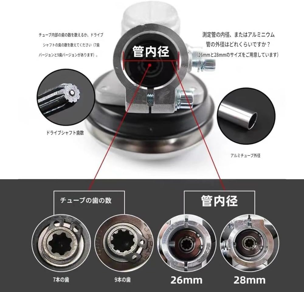 草刈り機部品 ギヤケース タナカ製 刈払機用 交換カバー 耐久性 草刈機 刈り払い機 芝刈り機 メンテナンス 修理 農機具 アフターパーツ DIY (耳管26本、歯7本、片耳)