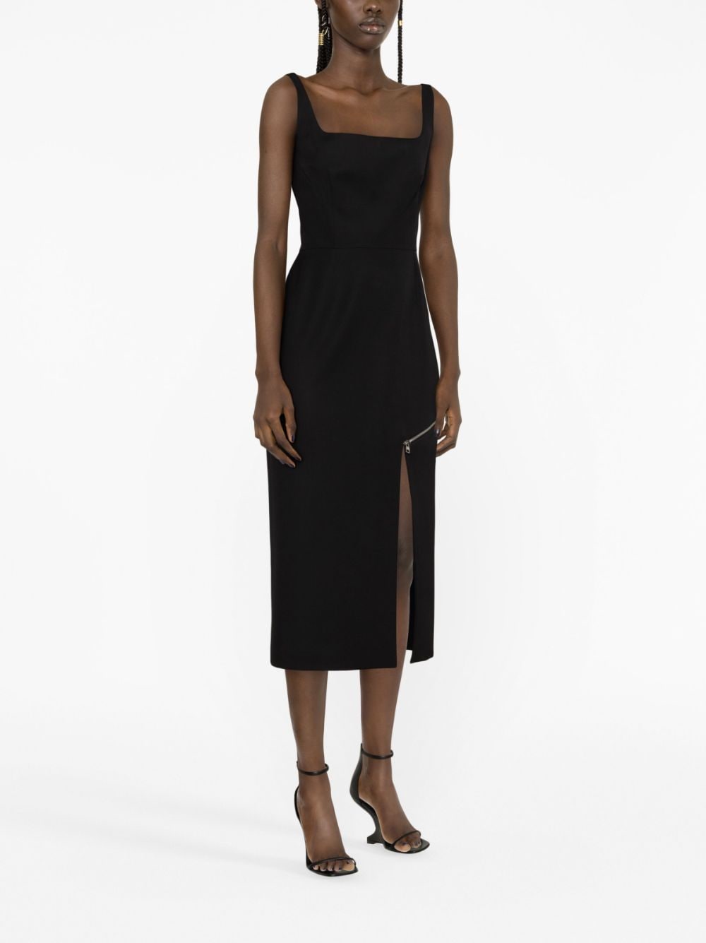 Alexander McQueen アレクサンダーMCクイーングレインデプードルウールミディドレス - Image 4