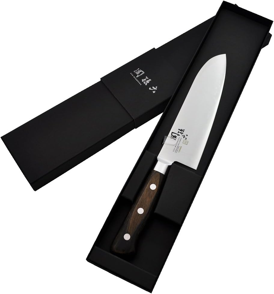 Kai Corporation AE5161 Seki Sonroku Santoku Knife, 6.5 inches (165 mm), Right-Handed, Left-Handed, 1000CC, Made in Japan