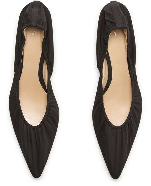 THE ROW Liisa Kitten heel pumps in cotton - Image 4